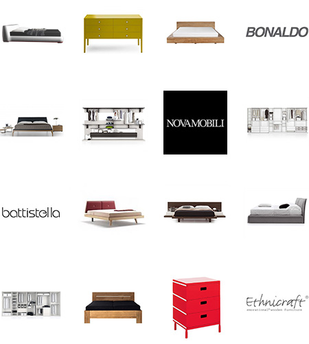 Univers mobilier chambre & dressing - Nova Mobili, Ethnicraft, Bonaldo, Battistella, Treku