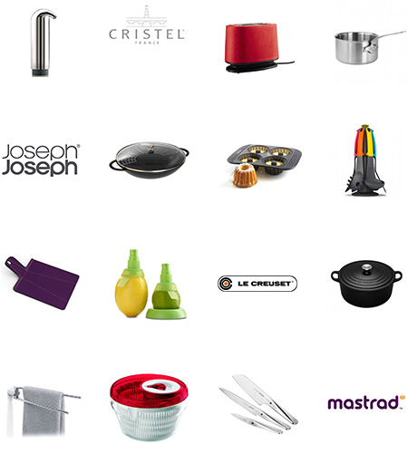 Univers cuisine & salle de bain - Le Creuset, Mauviel, Mastrad, Joseph Joseph, Guzzini, Blomus, Eva Solo, Cristel